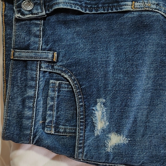 Everlane Denim Jean Skirt Mini Distressed - Picture 4 of 9